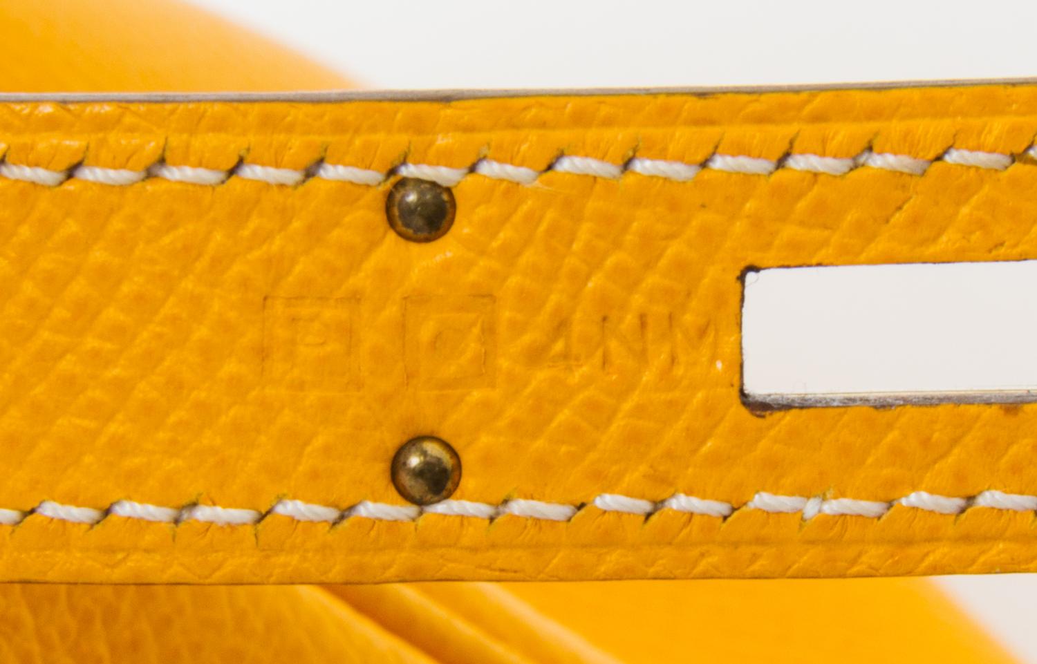 An Hermes Bicolor Jaune d'Or Epsom 30cm Birkin Handbag, 12" x 8.5" x 6".