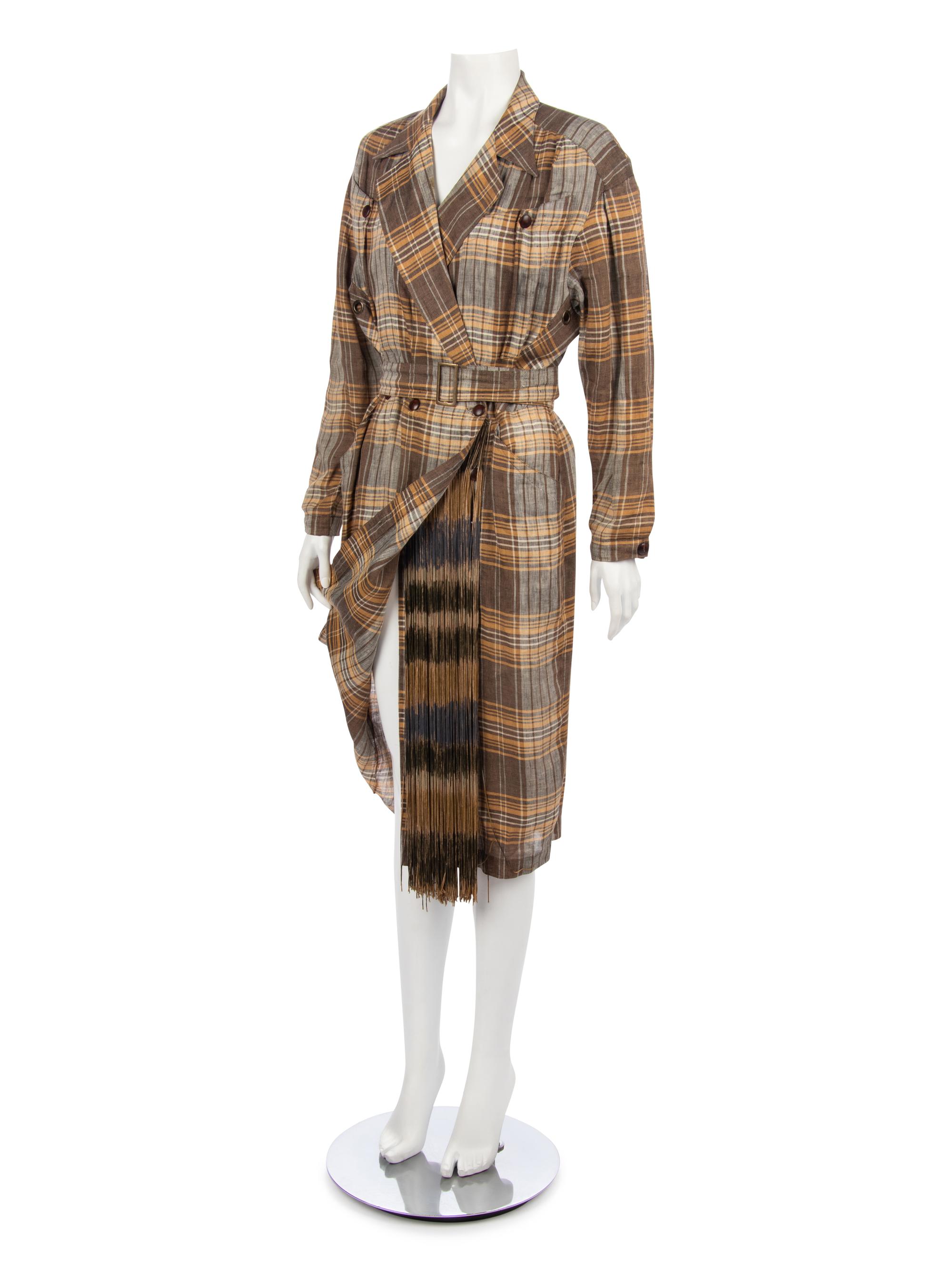 Three Mugler Dresses; One Blue, One Pink, One Plaid,