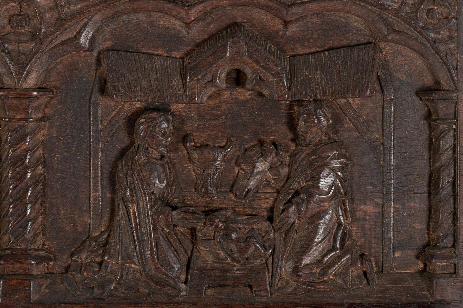 A Renaissance Revival Carved Oak Panel