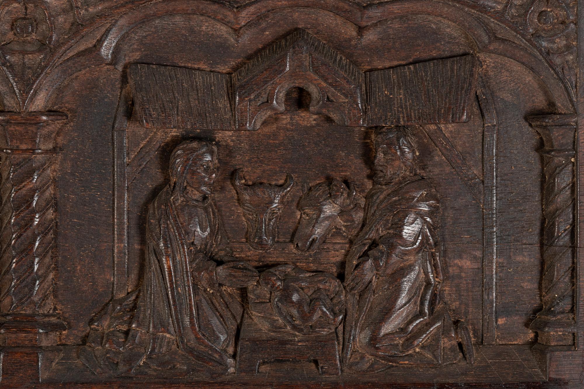 A Renaissance Revival Carved Oak Panel
