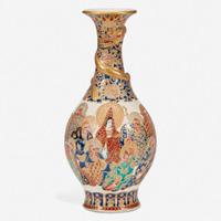 A Japanese enameled Satsuma pottery vase 19th century