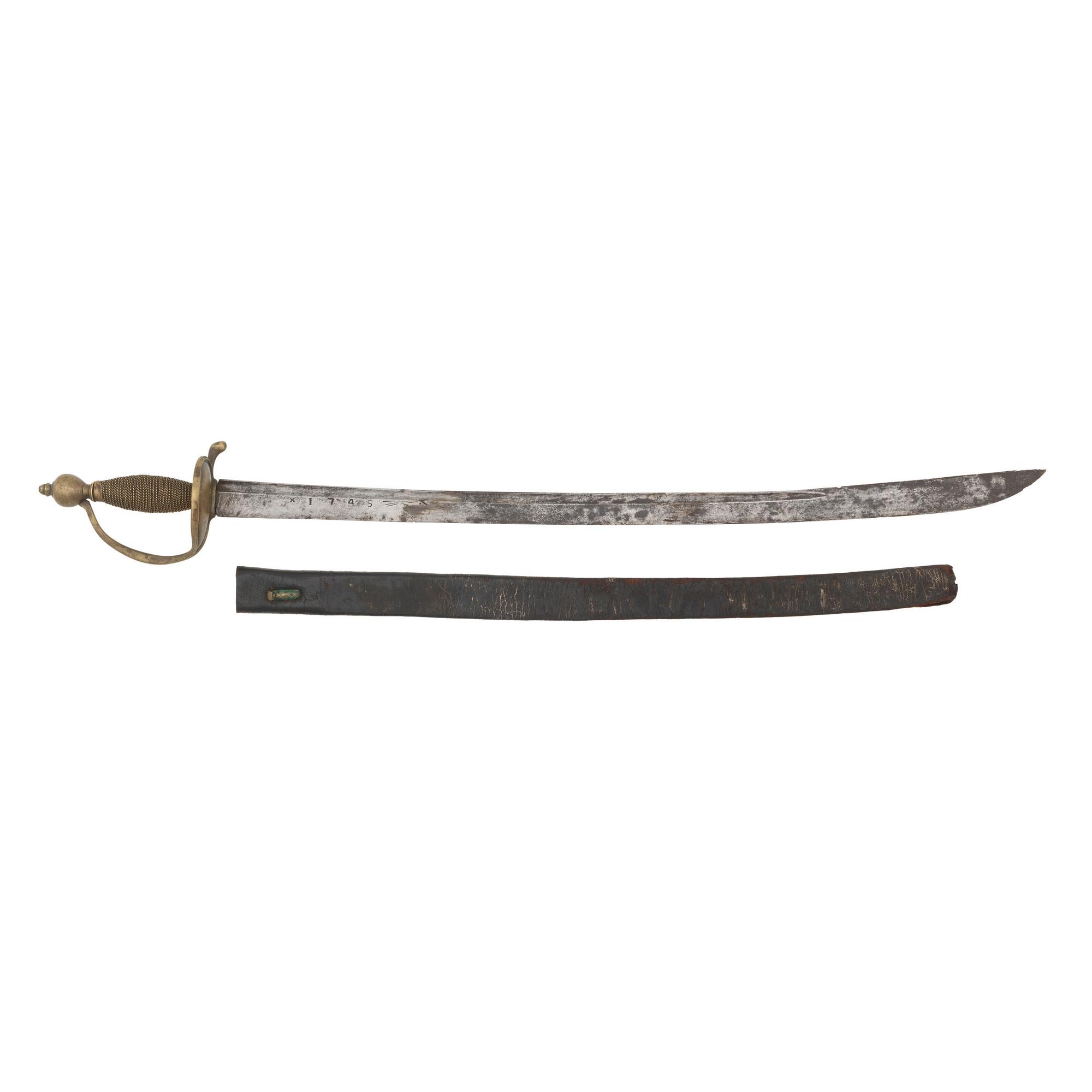 English Infantry Hanger by Harvey, Dated 1745