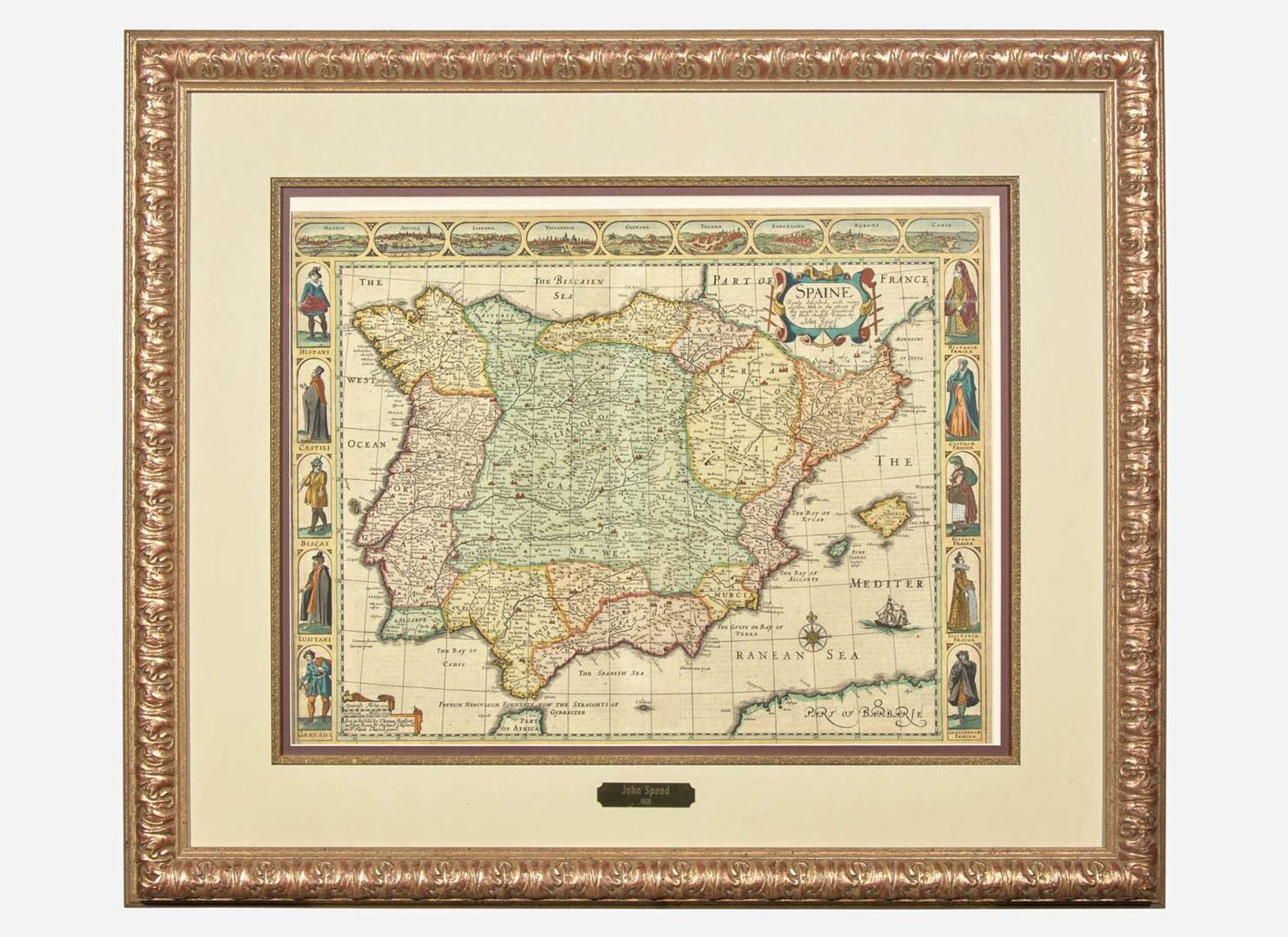 [Maps & Atlases] Speed, John: Spaine