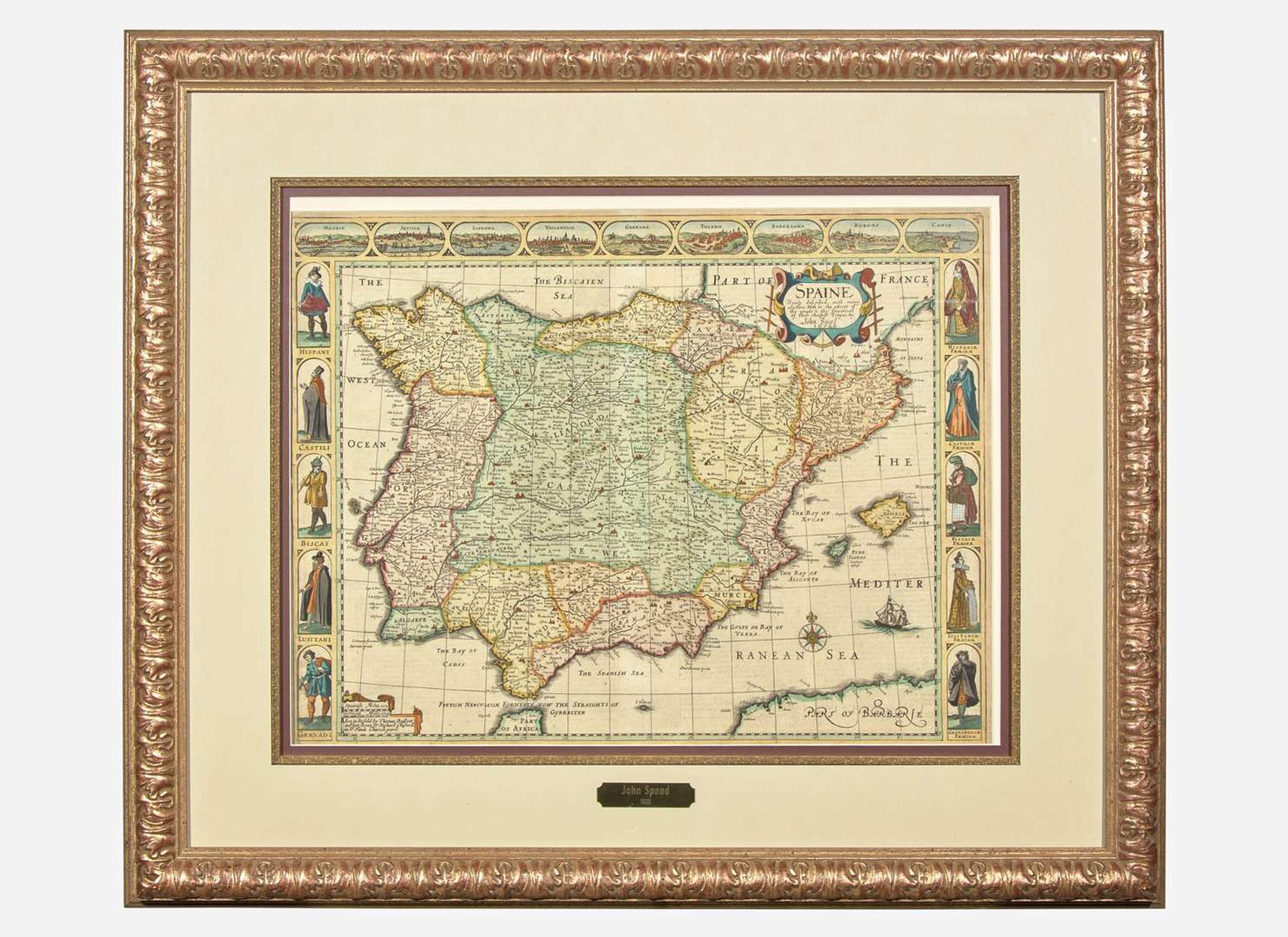 [Maps & Atlases] Speed, John: Spaine