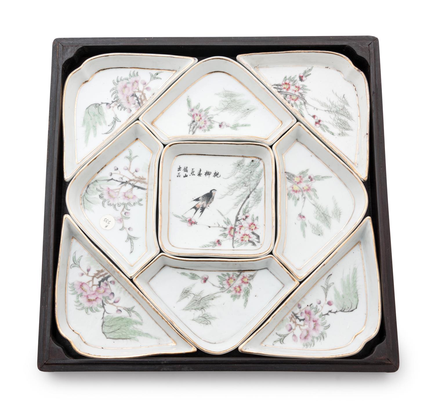 Twelve Chinese Famille Rose Porcelain Table Wares