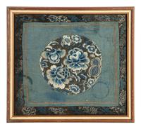 Three Chinese Embroidered Silk Panels