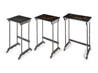 A Set of Regency Black Japanned Nesting Tables