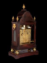 A Chinese Mother-of-Pearl Inlaid Sandalwood 'Longevity' Mantel Clock