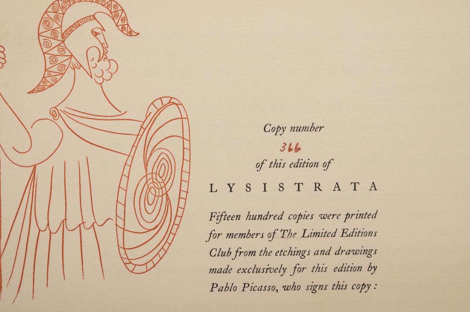 Le festin (The Banquet) from Lysistrata (with colophon)