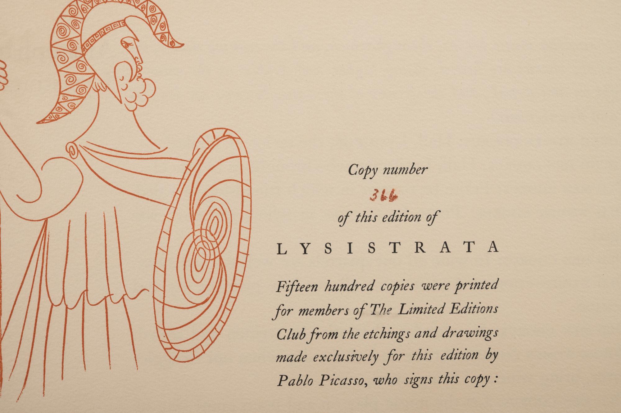 Le festin (The Banquet) from Lysistrata (with colophon)