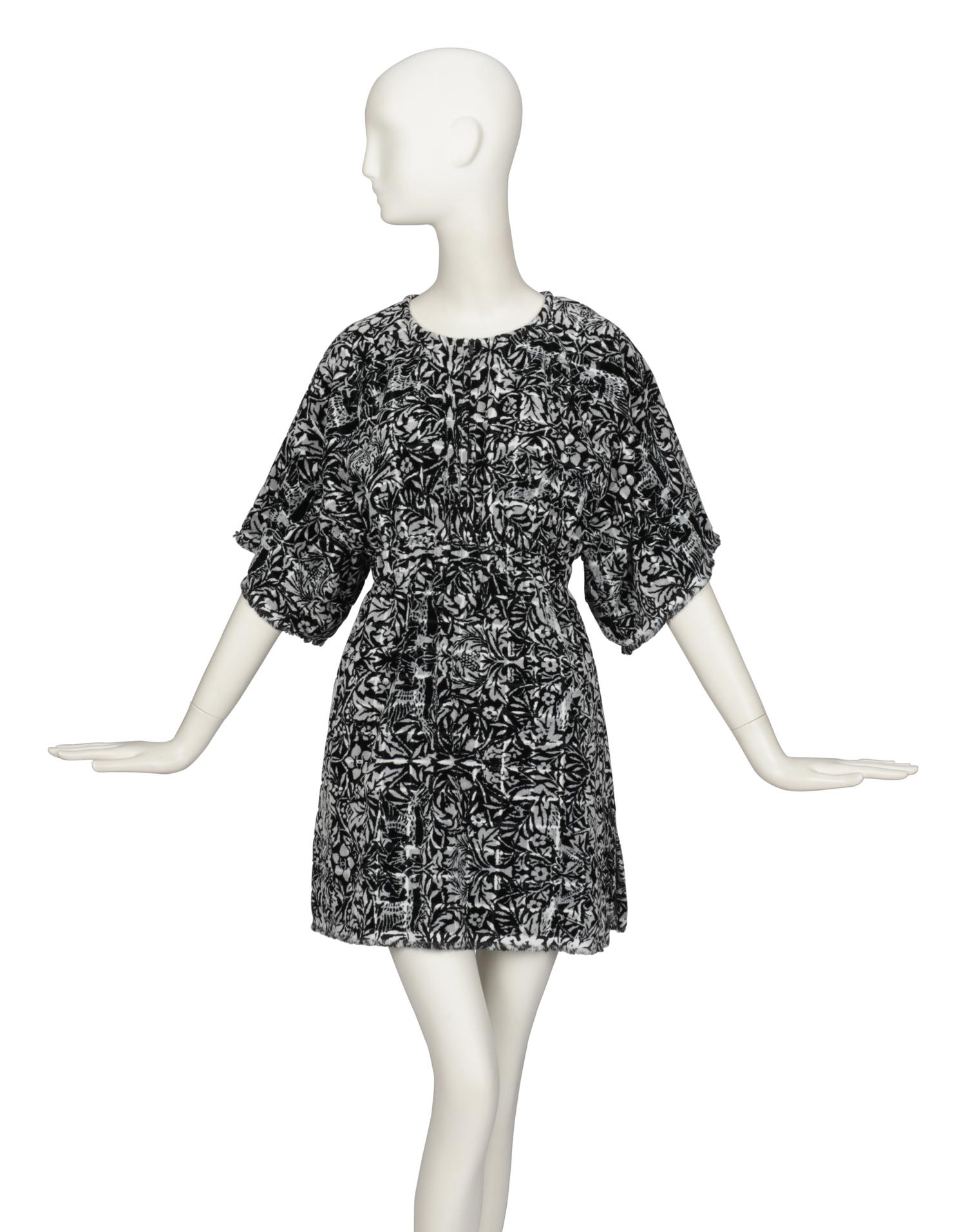 CHANEL, PRINTED TERRY MINI DRESS