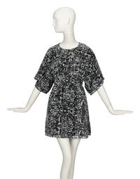 CHANEL, PRINTED TERRY MINI DRESS