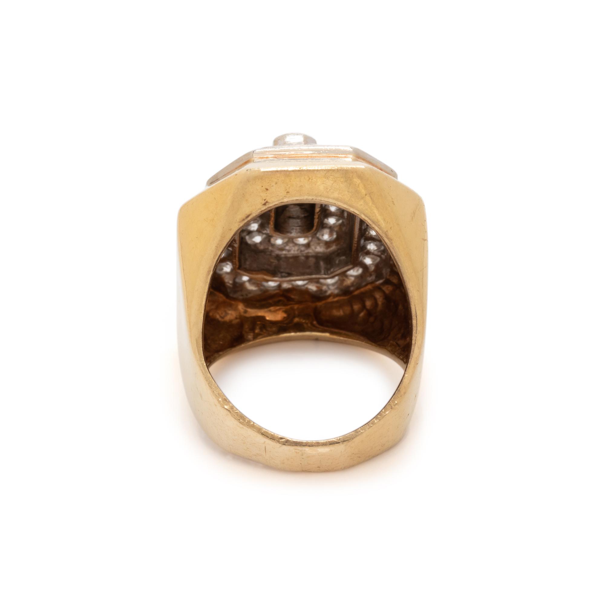 YELLOW GOLD AND DIAMOND RING