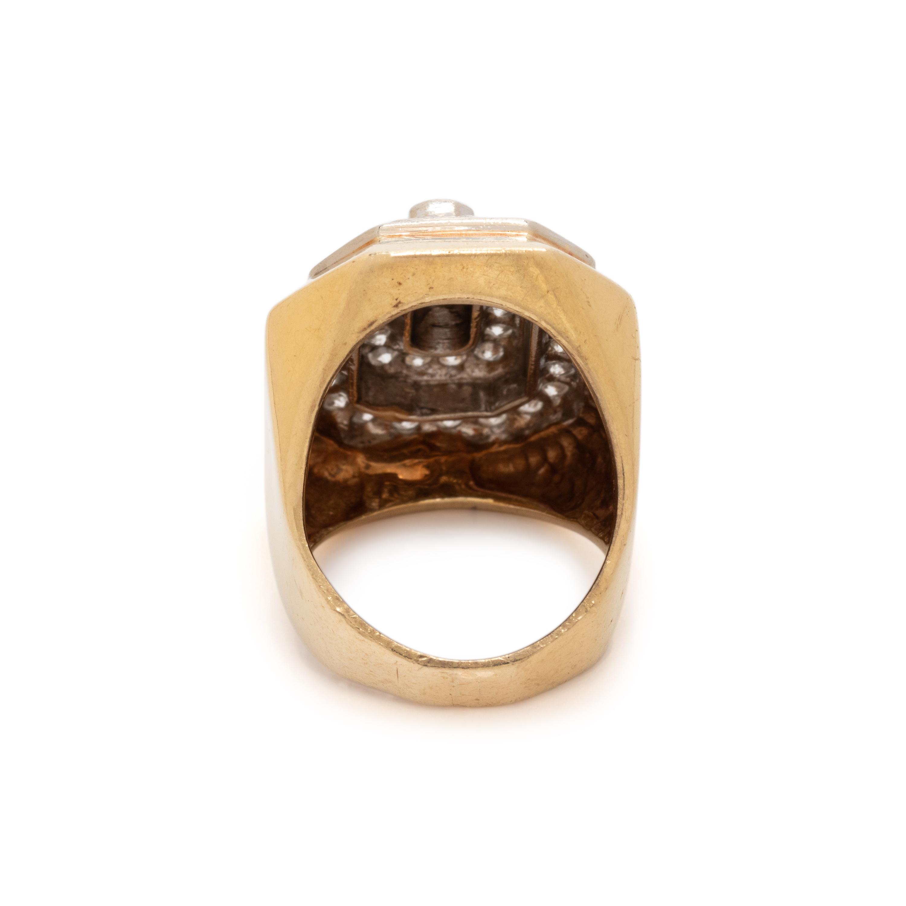 YELLOW GOLD AND DIAMOND RING