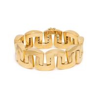 YELLOW GOLD FANCY LINK BRACELET
