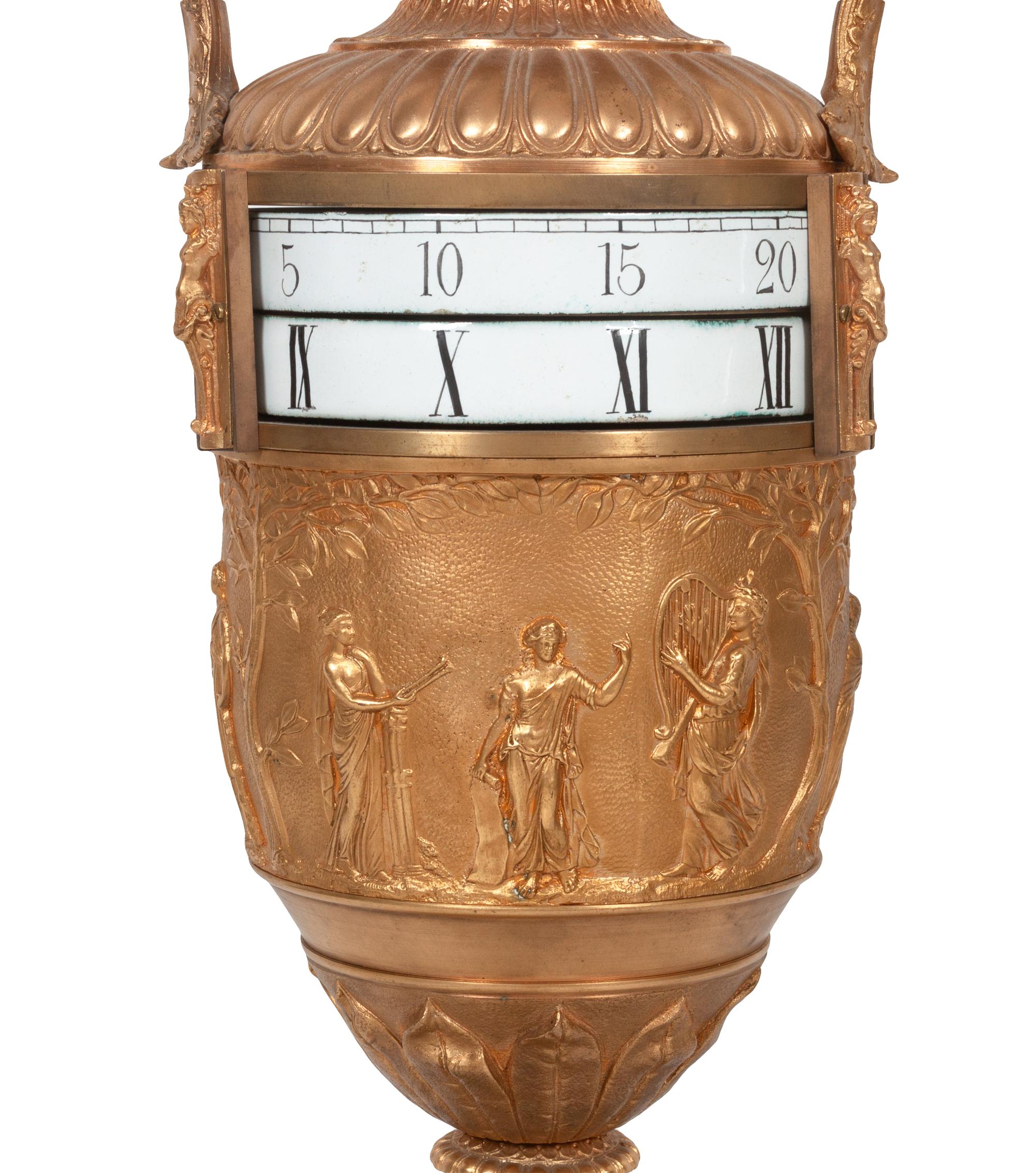 A Louis XVI Style Gilt Bronze Annular Clock