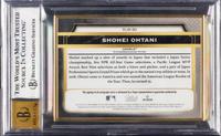 A 2021 Topps Transcendent Emerald Shohei Ohtani Signed Autograph Baseball Card No. TCAVSO Number 6/15 (BGS 9 MINT, 10 AUTO)