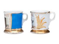 Two Musician's Porcelain Occupational Shaving Mugs