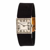 Cartier, Art Deco, Platinum, Gold, and, Diamond Watch