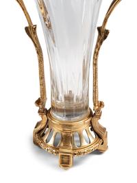 A French Gilt Bronze and Glass Three-Piece Garniture