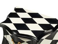 A Pair of Louis XV Style Black and White Painted Bedside Commodes