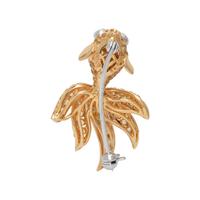YELLOW SAPPHIRE AND DIAMOND FISH BROOCH