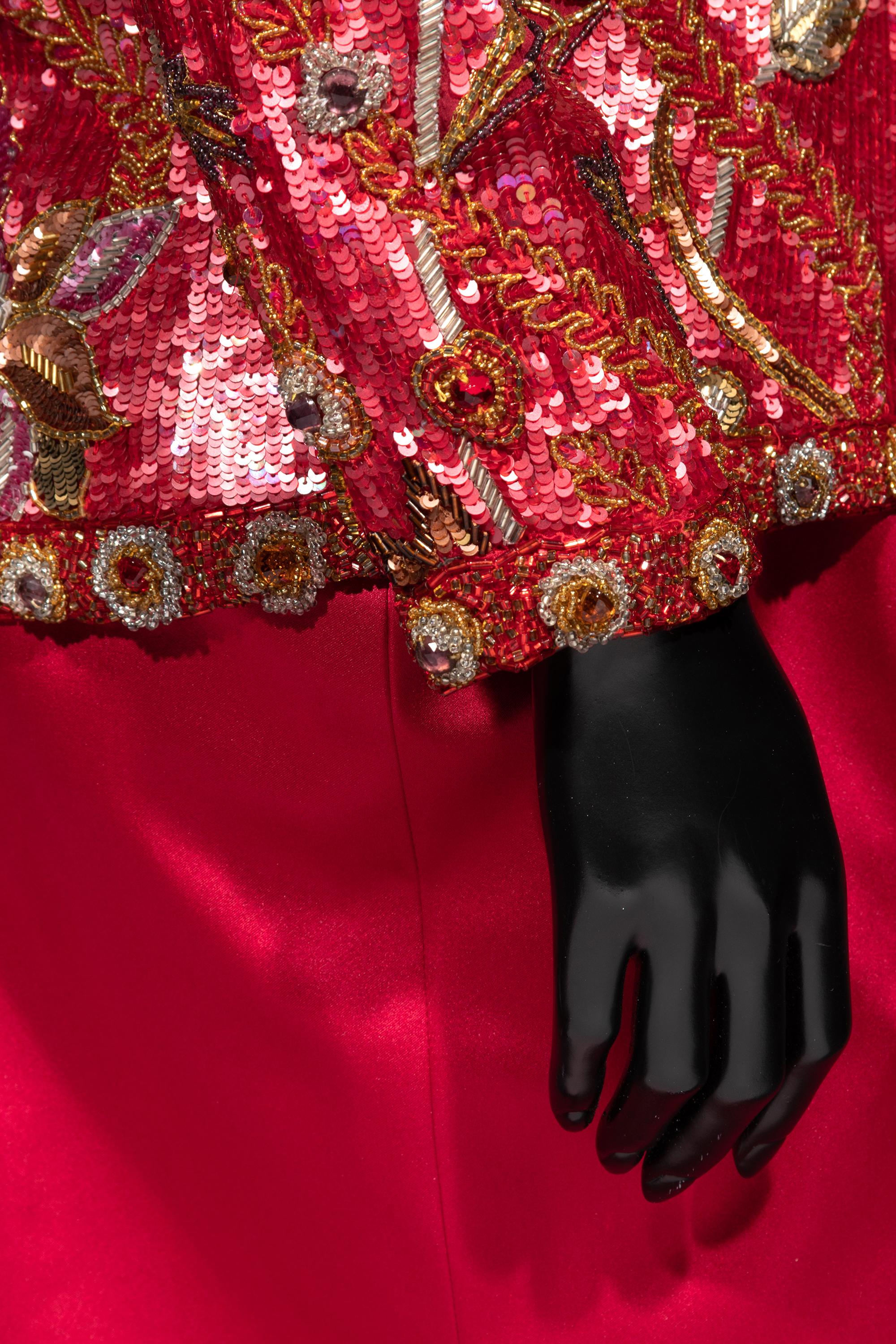 Oscar de la Renta Embroidered Top and Skirt, 1990s