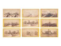 [EARLY PHOTOGRAPHY]. 33 mostly pre-fire stereoviews of Chicago, many by J. CARBUTT.