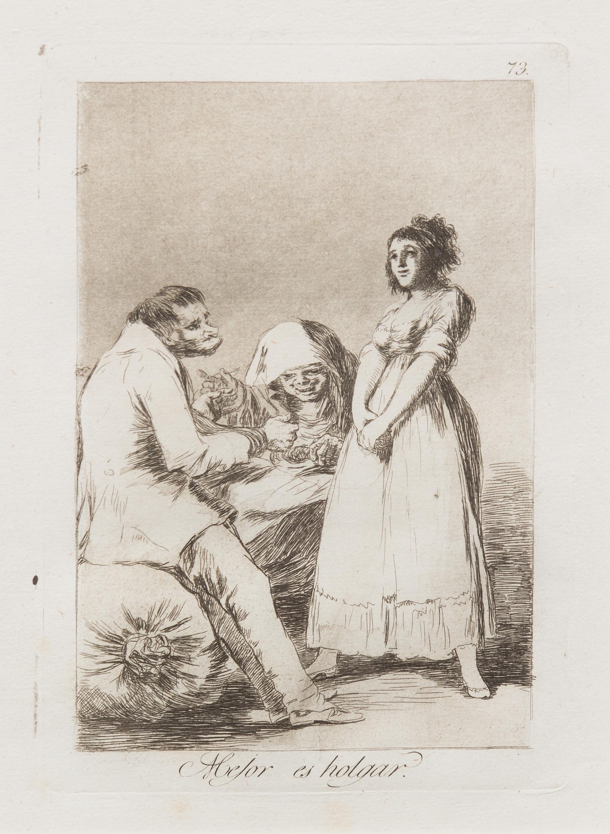 Francisco de Goya, (Spanish, 1746-1828), No te escaparas., Abejor es holgar. and No hay quien nos desate? (pls. 72, 73 and 75 from the