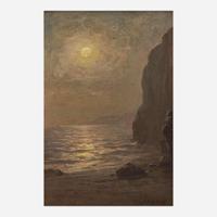 Raymond Dabb Yelland (American, 1848-1900) Moonlit Sea