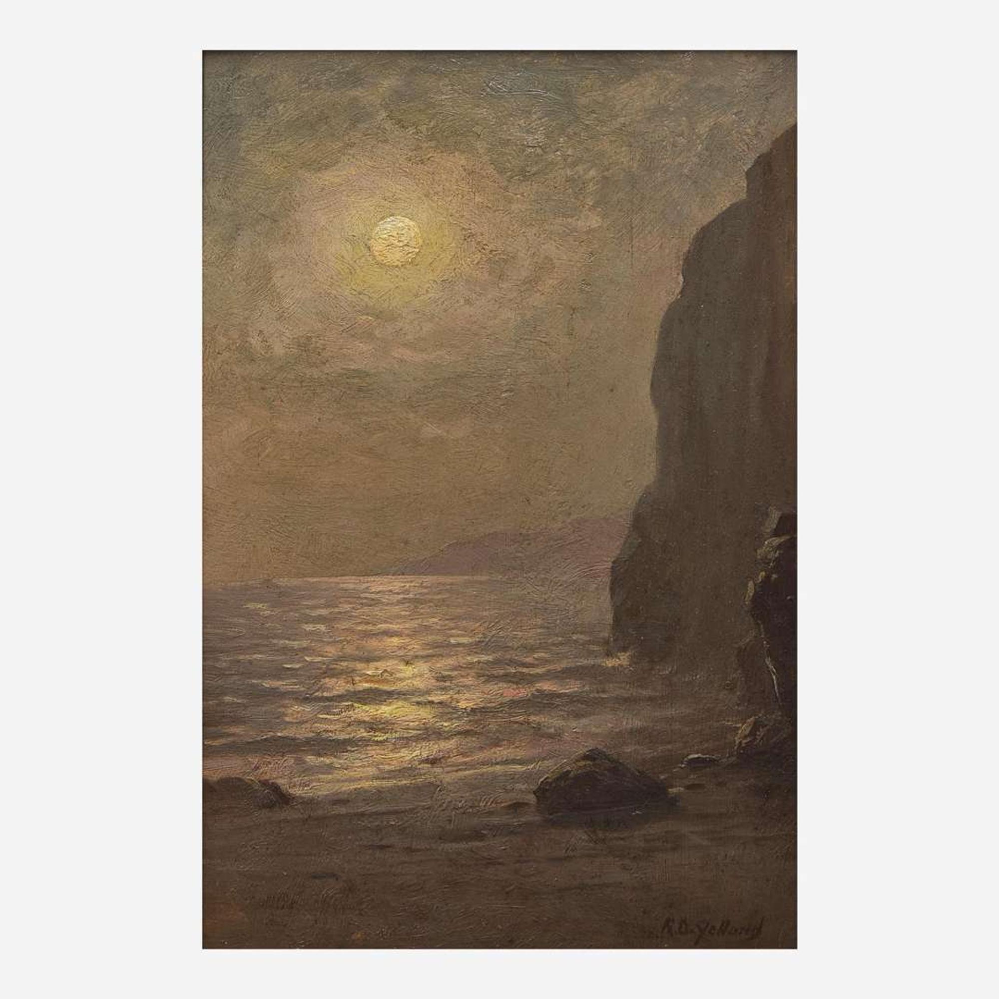 Raymond Dabb Yelland (American, 1848-1900) Moonlit Sea
