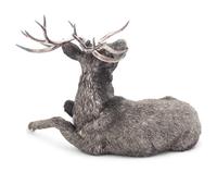 A Buccellati Silver Furry Stag Figure