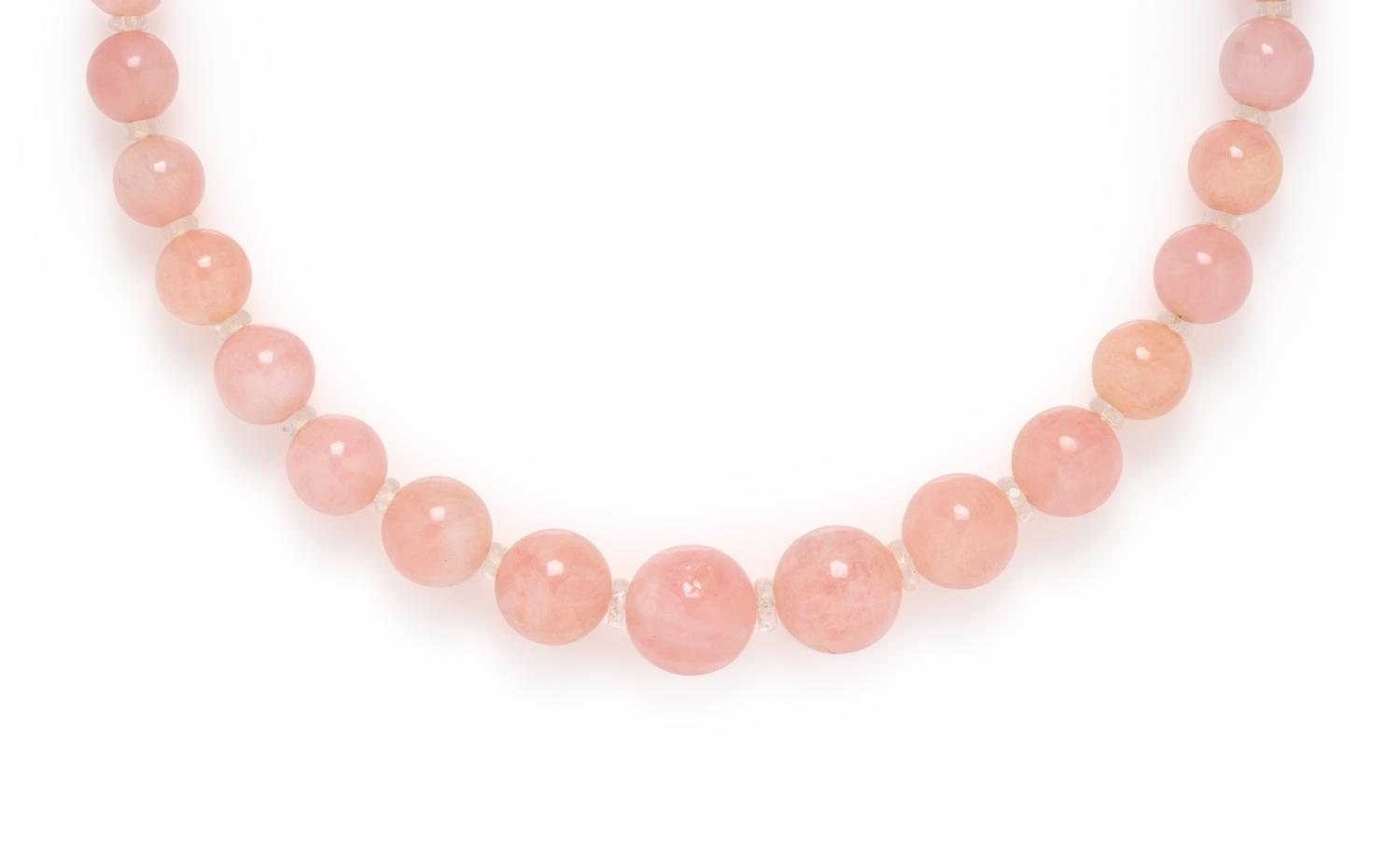 ROSE QUARTZ BEAD NECKLACE