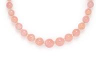 ROSE QUARTZ BEAD NECKLACE