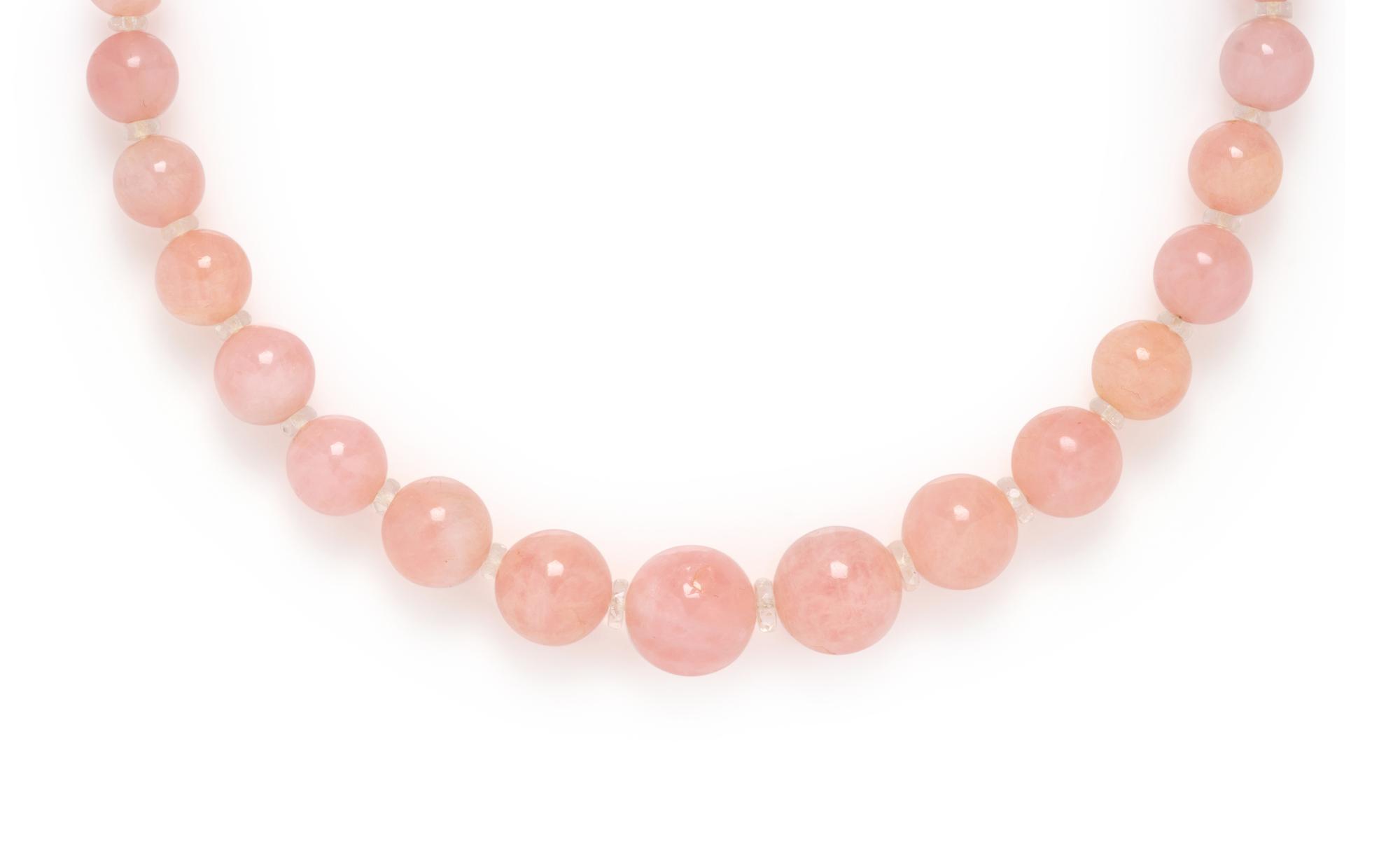 ROSE QUARTZ BEAD NECKLACE
