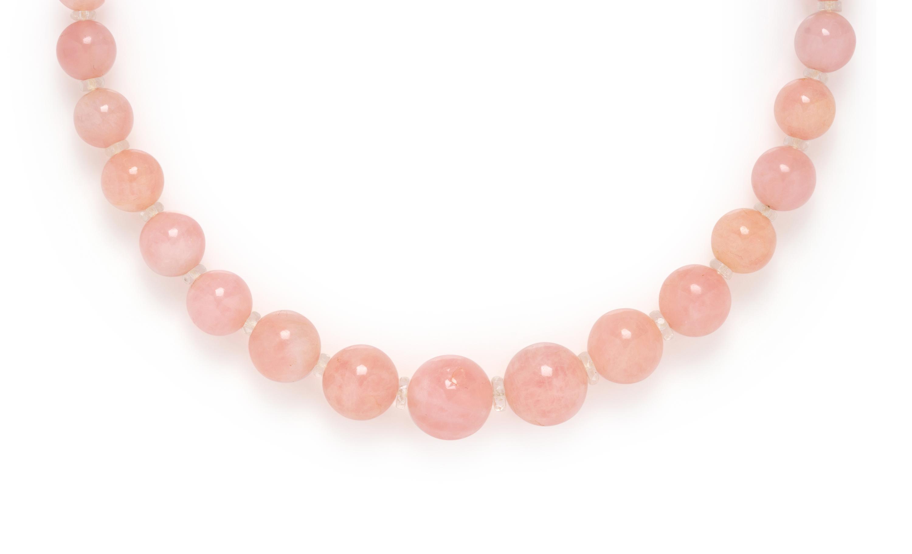 ROSE QUARTZ BEAD NECKLACE