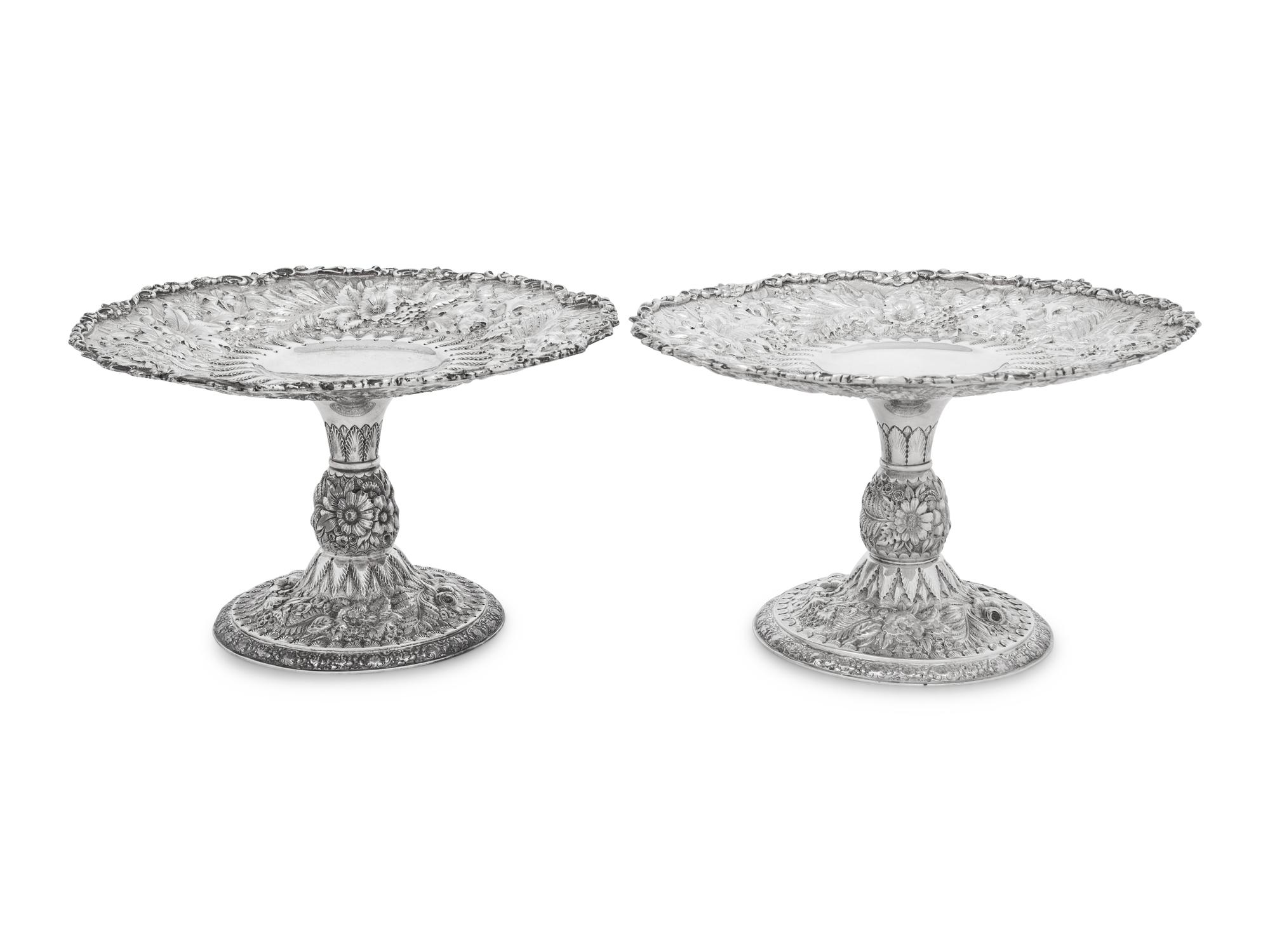 A Pair of Tiffany and Co. Silver Tazza