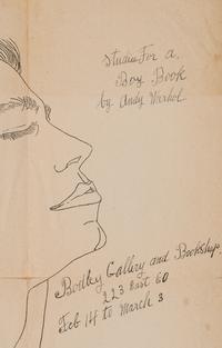 Studies for a Boy Book (Bodley Gallery Announcement) together with another unsigned print by the artist
