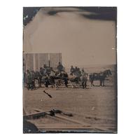 [WESTERN AMERICANA]. A group of 3 tintypes of Western scenes, comprising: