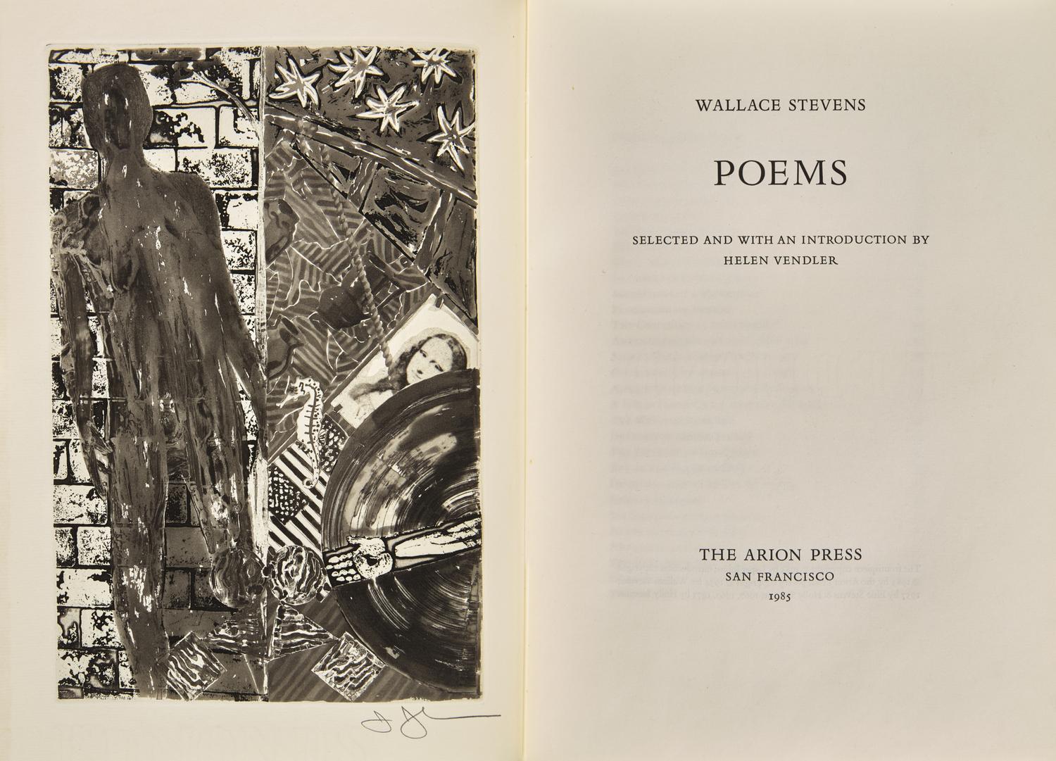 [Arion Press] [Johns, Jasper] Stevens, Wallace. Poems