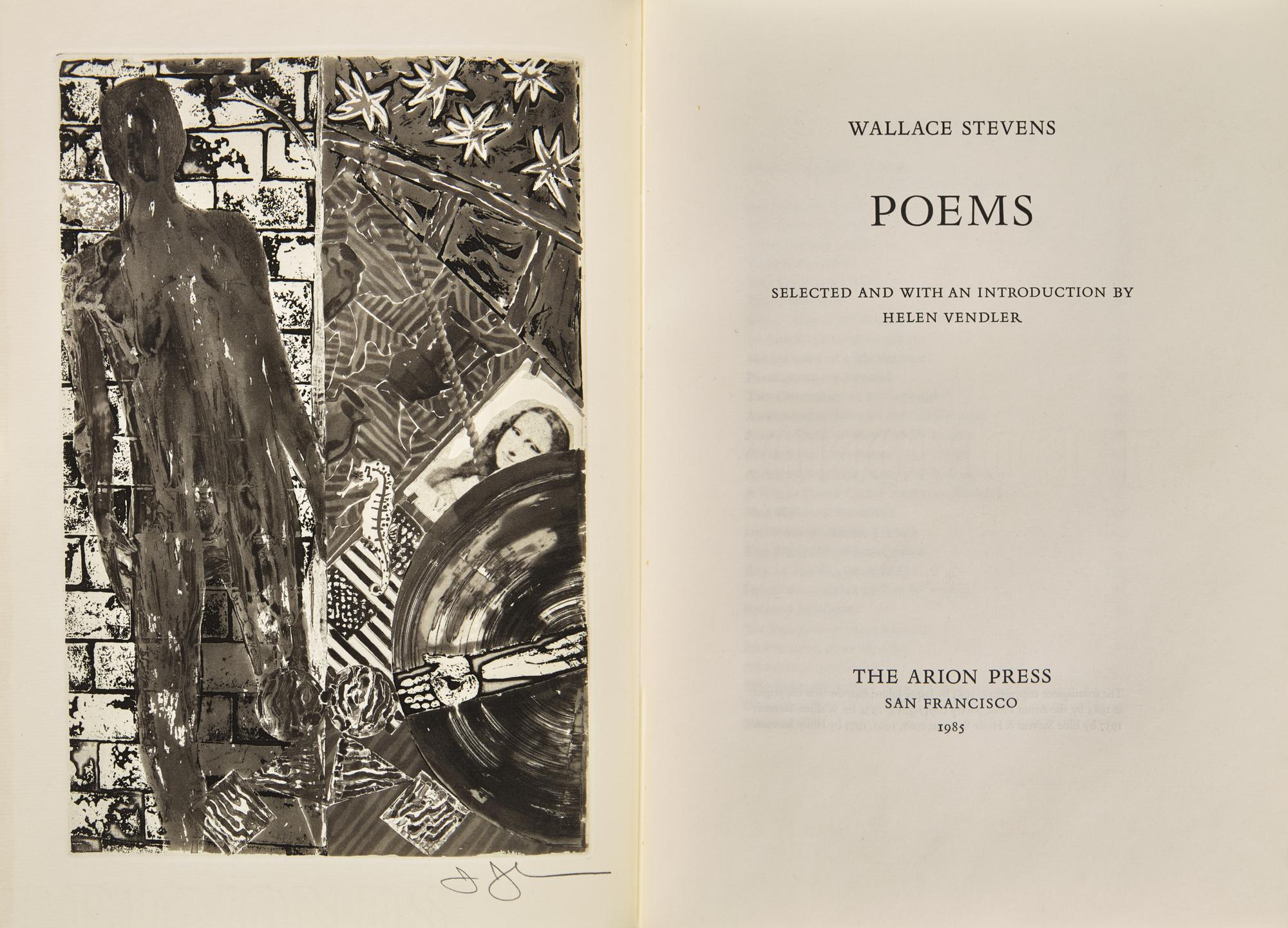 [Arion Press] [Johns, Jasper] Stevens, Wallace. Poems