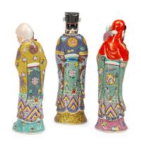 Three Chinese Porcelain Figures of Scholars