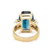 BLUE TOPAZ AND DIAMOND RING