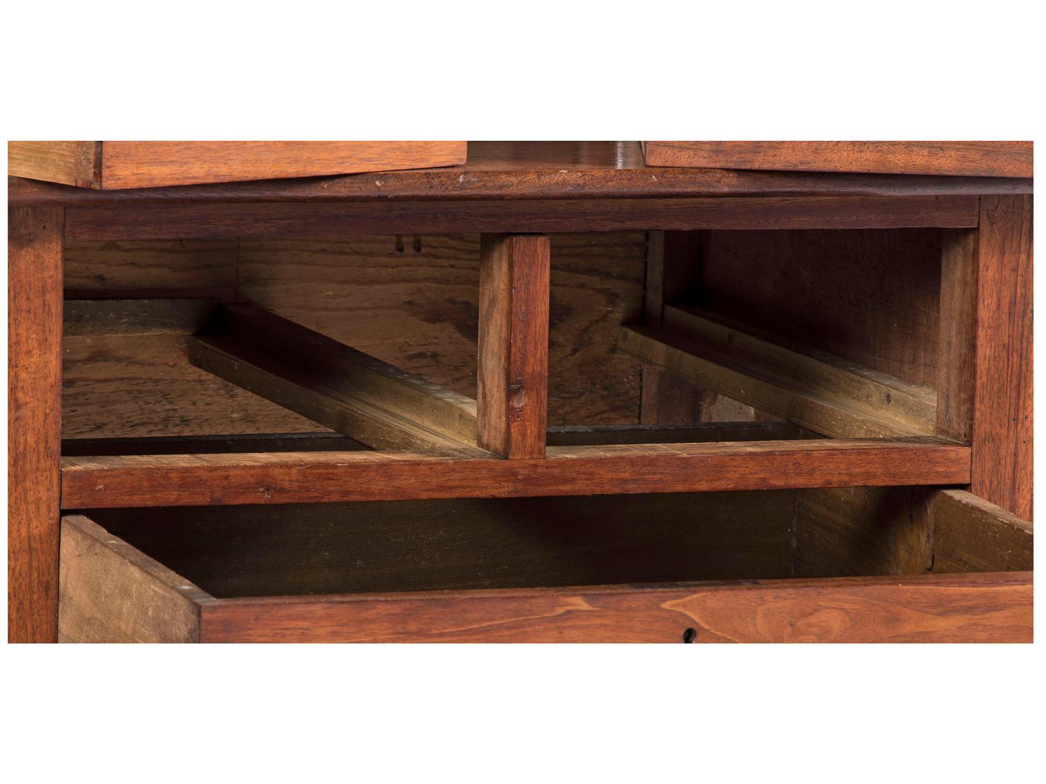 A Southern Three Drawer Walnut Shaving Stand