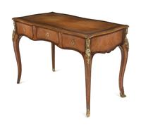 A Louis XV Style Gilt Metal Mounted Bureau Plat