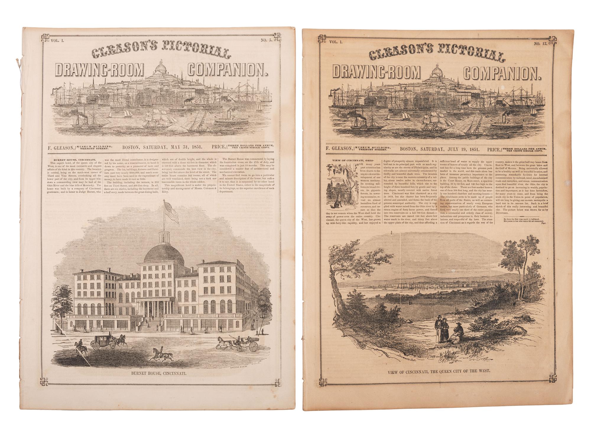 [WESTERN AMERICANA - NEWSPAPERS]. A group of mid-19th century newspapers featuring reporting on Texas, the West, Nevada mining, and Native Americans, comprising: