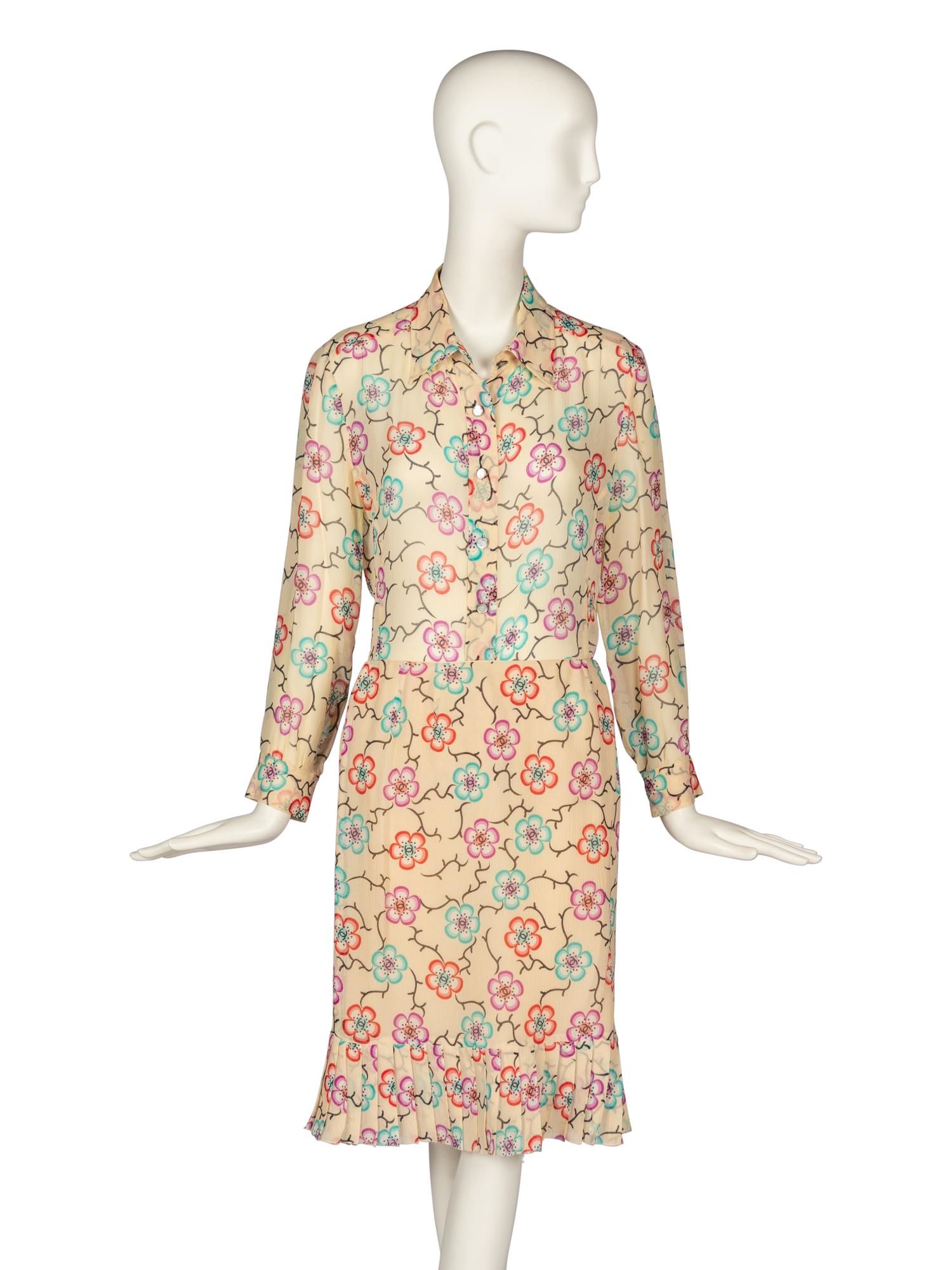 Chanel Floral Silk Ensemble