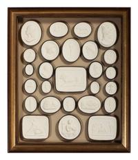 Four Framed Groups of Grand Tour Plaster Intaglios