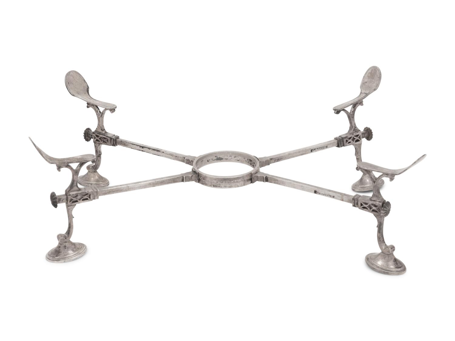 An American Silver Dish Cross