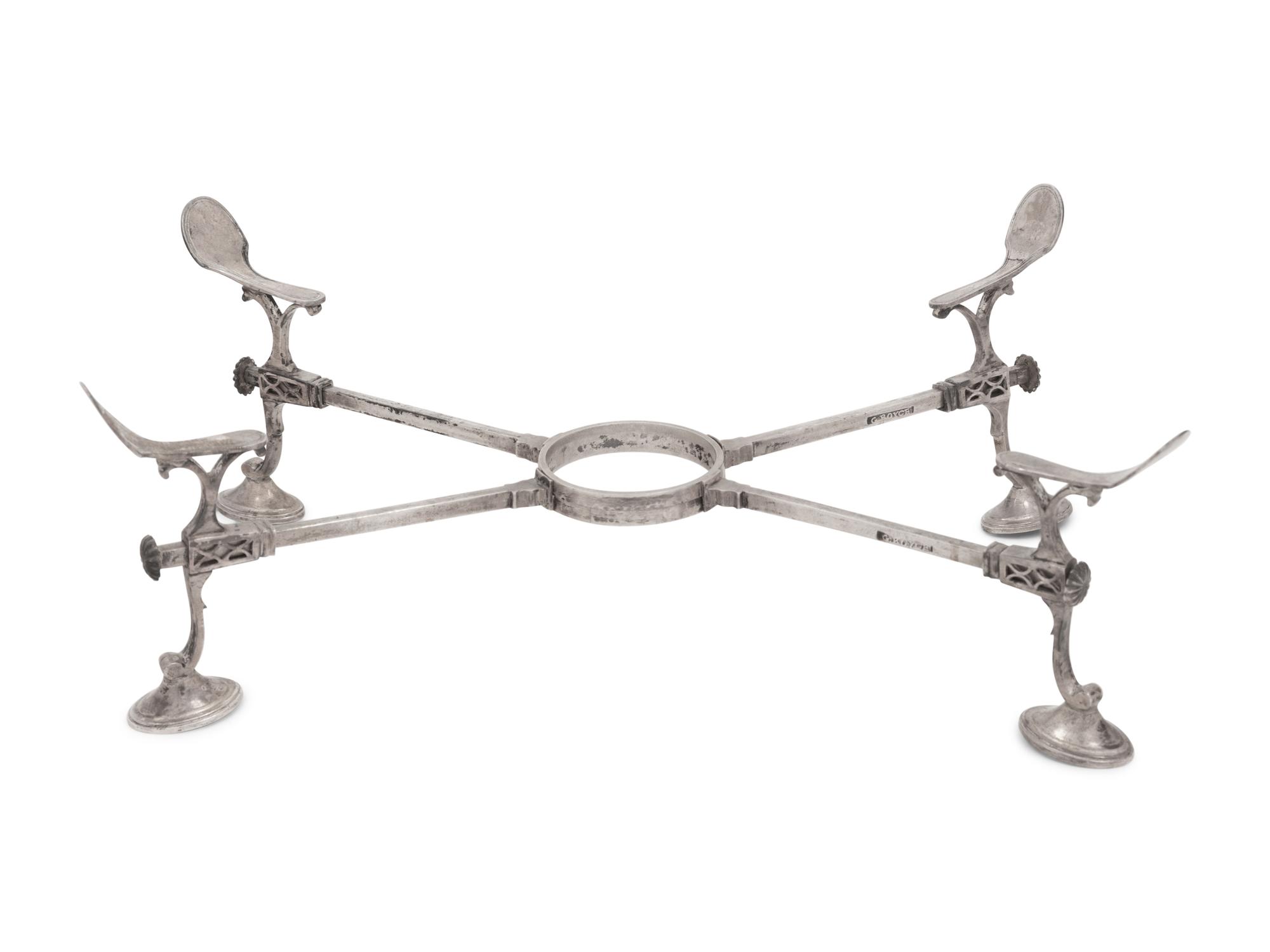 An American Silver Dish Cross